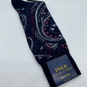 Polo Ralph Lauren Blue Label Dressing Socks Navy 10-13 Brand New